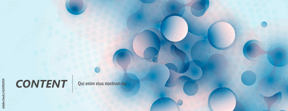 Poster Molecular structures background and technology vector illustration