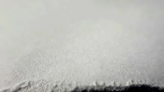 Uneven Edge Of White Paper. Macro Close Up Shot.