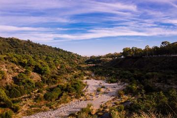 Path “Acequia del Guadalmina”. Benahavis, Costa del Sol, Andalusia, Spain.