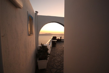 Arch in Santorini, Greece