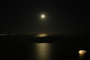 moon over sea