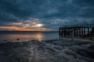 Poster de jardin  blue hour at a jetty  © Gao Tao
