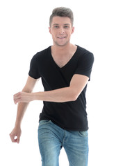 Fototapeta premium Portrait of a handsome, dark-haired guy