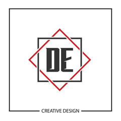 Initial Letter DE Logo Template Design Vector Illustration