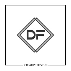 Initial Letter DF Logo Template Design Vector Illustration