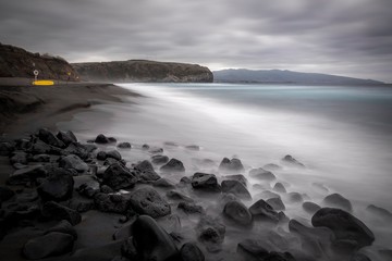 Obraz premium Longa exposição na praia