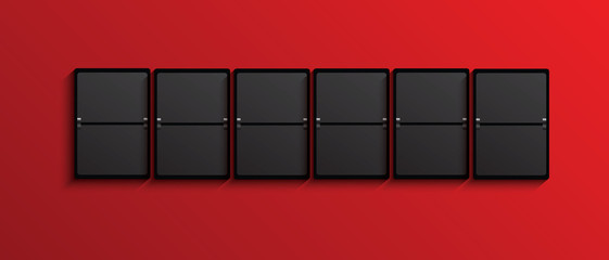 Empty counter with 6 letter