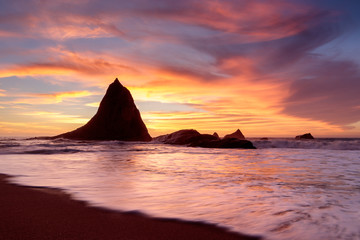 Fototapeta na wymiar Sunset at Martin's Beach