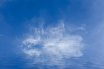 Misty water reflection background