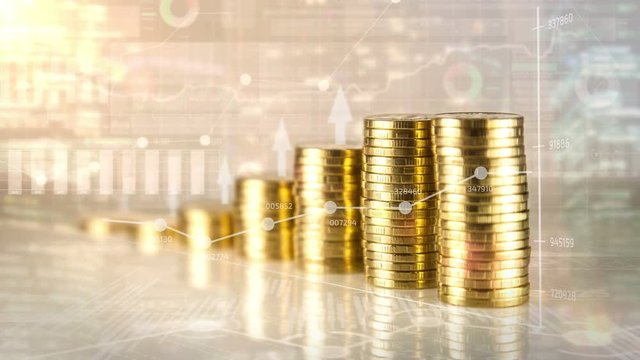 Finance Growth on Infographic Background