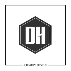 Fototapeta premium Initial Letter DH Logo Template Design Vector Illustration