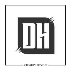 Initial Letter DH Logo Template Design Vector Illustration