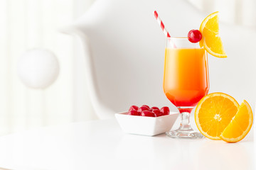 Tequila sunrise cocktail