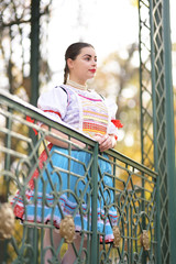 Fototapeta premium slovak woman in traditional costume