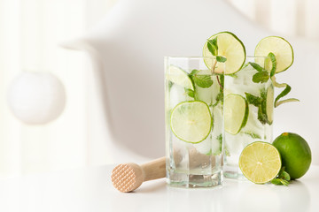 Refreshing mojito cocktails