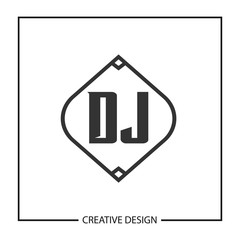 Fototapeta premium Initial Letter DJ Logo Template Design Vector Illustration