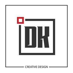 Initial Letter DK Logo Template Design Vector Illustration