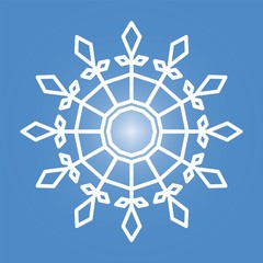 Snowflakes. White vector icon.