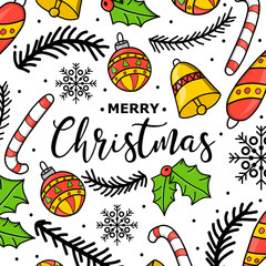 New Year. Christmas. Hand drawing. New Year decoration. Christmas tree 2019. Circle. Holiday mood. For printing on cards, print. For you design.