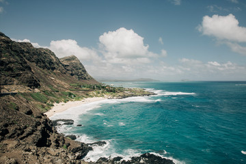 Waimanalo beach aerial view