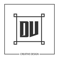Initial Letter DV Logo Template Design Vector Illustration