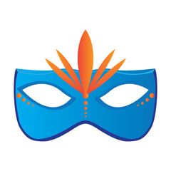 Isolated colored mardi gras mask. Vector illustration design