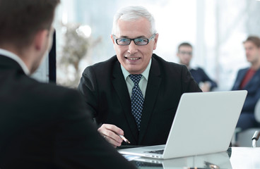 project Manager conducts an interview with a new employee
