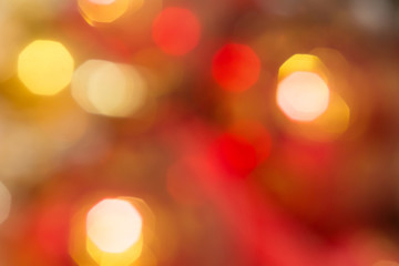 Orange and red bokeh. The background with boke. Abstract texture