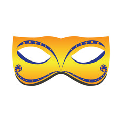 Isolated colored mardi gras mask. Vector illustration design