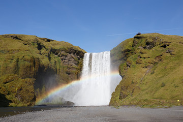 Fototapeta na wymiar Iceland Waterfall Skogafoss