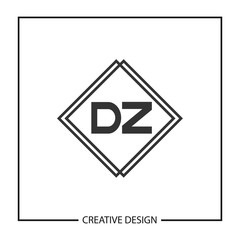 Initial Letter DZ Logo Template Design Vector Illustration