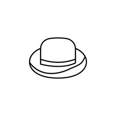 bowler hat icon. Element of hat icon for mobile concept and web apps. Thin line bowler hat icon can be used for web and mobile