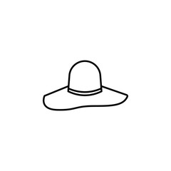 cartwheel hat icon. Element of hat icon for mobile concept and web apps. Thin line cartwheel hat icon can be used for web and mobile