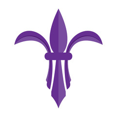 Mardi gras symbol. Fleur de lys. Vector illustration design