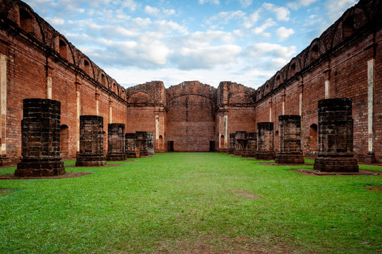 Jesuit Reduction of Jesús de Tavarangüe. UNESCO World Heritage Site. Jesuit Ruins of Jesús de Tavarangüe. Paraguay.