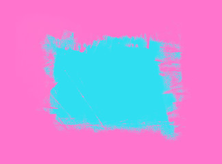 Obraz premium Pink and blue hand painted background texture with grunge brush strokes