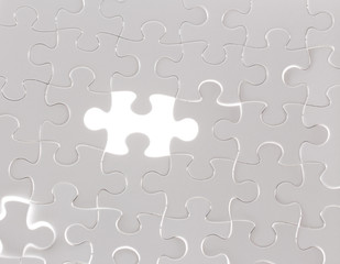 Missing piece jigsaw puzzle