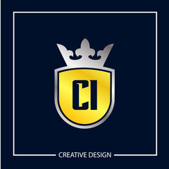 Initial Letter CI Logo Template Design Vector Illustration