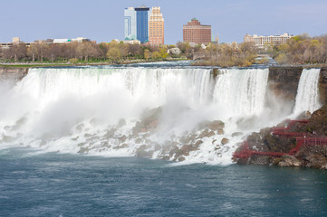 View at Niagara Falls from Canadian side at summer time