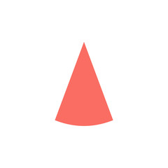Fototapeta premium cone icon. Element of material arrow symbol icon for mobile concept and web apps. Color cone icon can be used for web and mobile