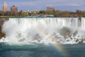 View at Niagara Falls from Canadian side at summer time