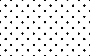Black dot seamless on White Background.