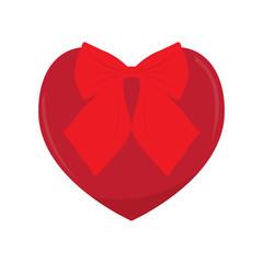 Isolated heart shaped present. Vector illustration design