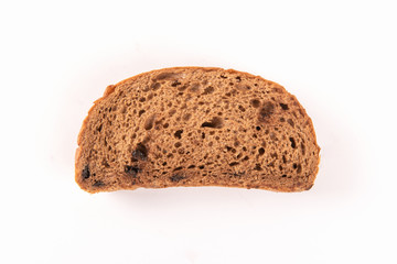Bread isolated on white background. Top view