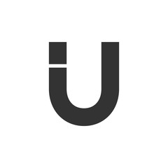 text letter u  isolated simple icon