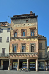 Fototapeta na wymiar Italy, Mantua, Merchant house built in 1455. Example of gothic and renaissance architecture.