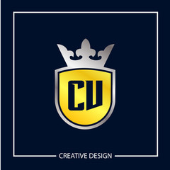 Initial Letter CV Logo Template Design Vector Illustration