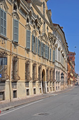 Fototapeta na wymiar Italy, Mantua medieval Giovanni Arrivabene street.