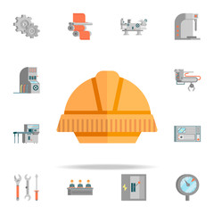 colored helmet production icon. Production icons universal set for web and mobile