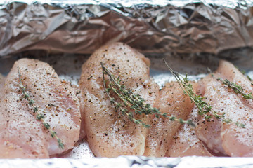 chiken before backing